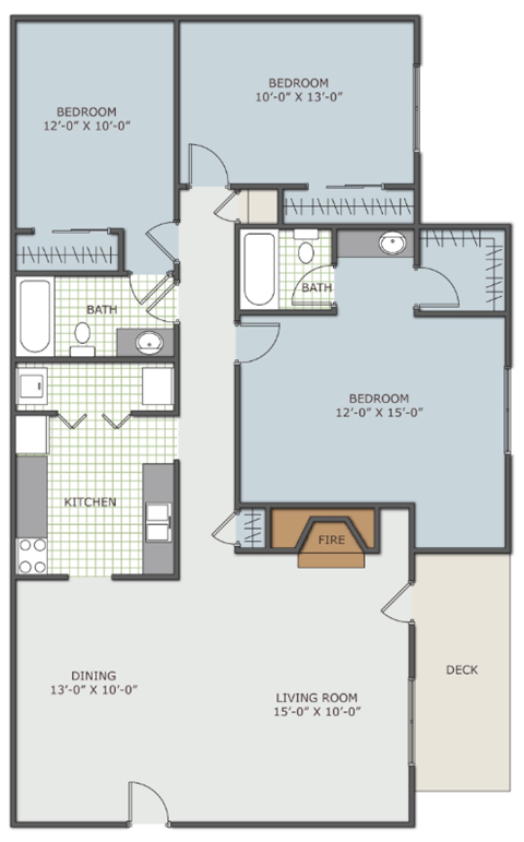 jackson TN 3 bedroom townhome floor plan